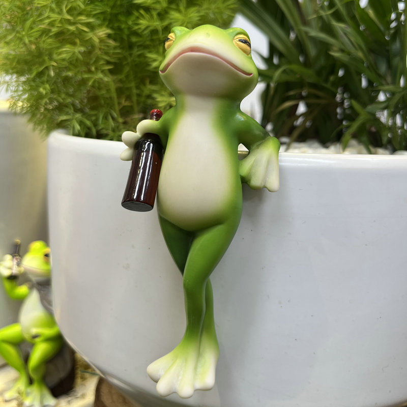 Macetero de rana de resina con - Plant Parents reseña y precio