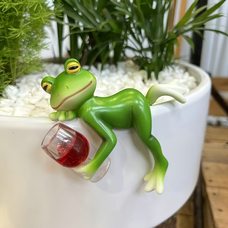 Macetero de rana de resina con - Plant Parents reseña y precio